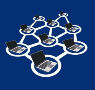 Computer network Illustrazione stock