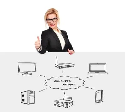 Computer network Illustrazione stock