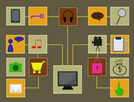 Computer network Stock Illustration
