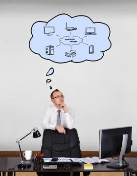 Computer network Illustrazione stock