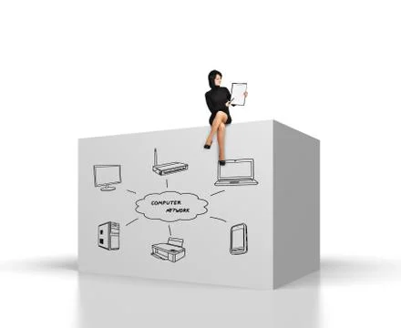 Computer network Stock Illustration