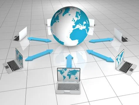 Computer Network Illustrazione stock