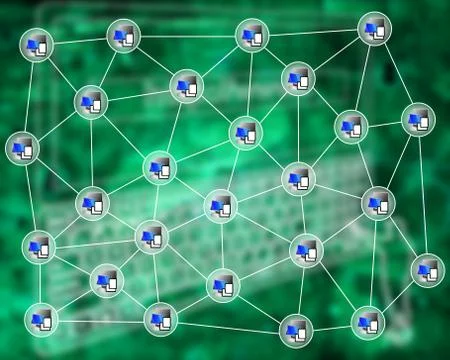 Computer network Illustrazione stock