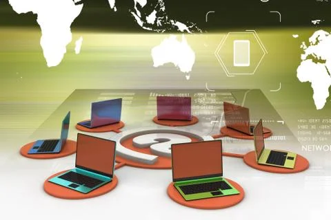 Computer network Stock Illustration