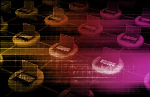 Computer Network Illustrazione stock