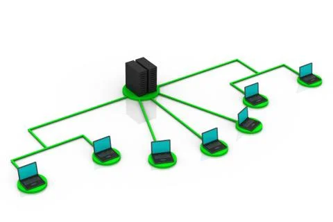 Computer network. Stock Illustration