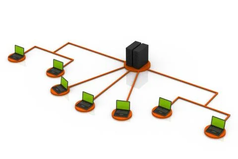Computer network. Stock Illustration