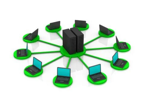 Computer network Stock Illustration
