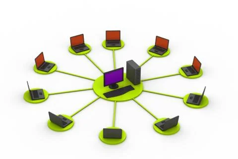 Computer network. Stock Illustration