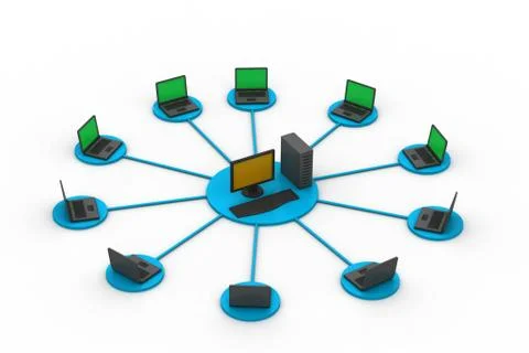 Computer network Stock Illustration
