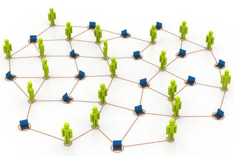 Computer network Illustrazione stock