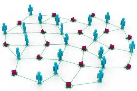 Computer network. Stock Illustration