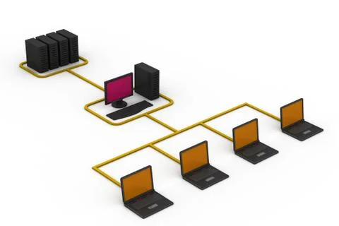 Computer network. Stock Illustration