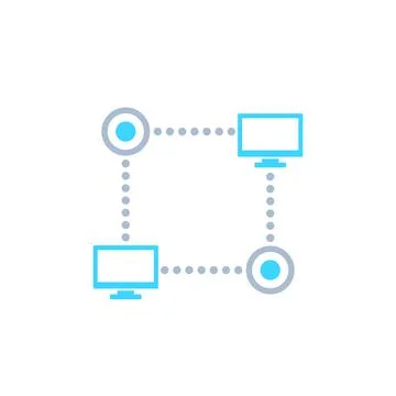 Computer network, internet technologies vector icon Stock Illustration