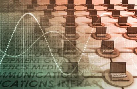 Computer network lan Stock Illustration