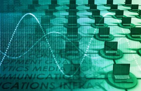 Computer network lan Stock Illustration