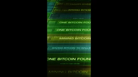 Computer Network Mining Bitcoin - Normal Colors - Vertical Stock Footage 326371369