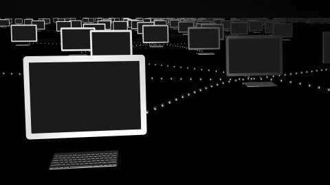 Computer Network in motion Stock Illustration