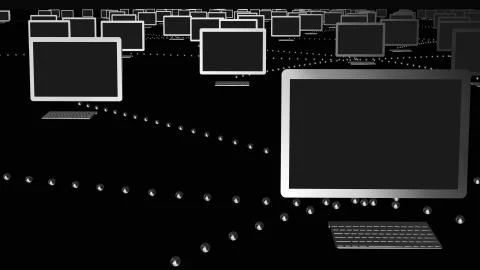 Computer Network in motion Stock Illustration