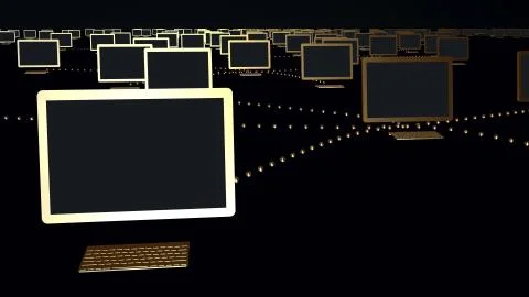 Computer Network in motion Stock Illustration