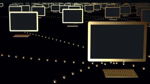 Computer Network in motion Stock Illustration