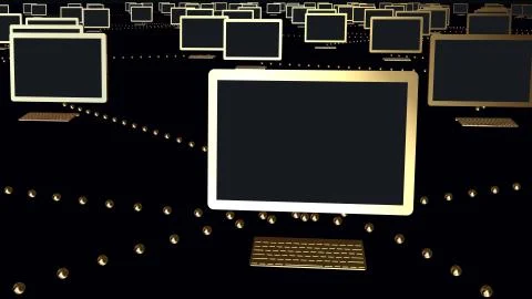 Computer Network in motion Stock Illustration