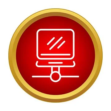 Computer network node icon connecting devices concept 스톡 일러스트