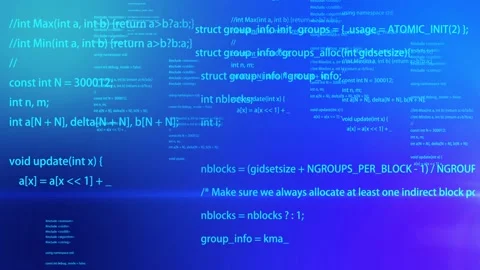 Computer network programming code language screen scrolling Stock Footage 166682379