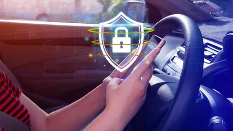 Computer network protection, secure and safe your data concept, businessman.. Foto stock