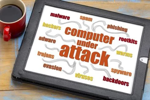 Computer network security word cloud computer network security concept - h... Stock Photos