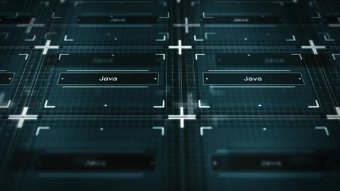 Computer Network of Software Program Running - Java Stock Footage 256484913