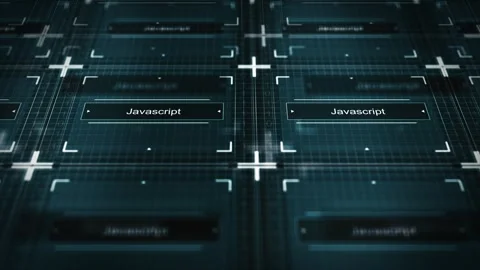 Computer Network of Software Program Running - Javascript Stock Footage 256484928