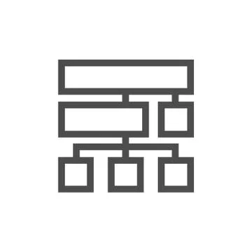 Computer network thin line art style vector concept illustration Stock Illustration