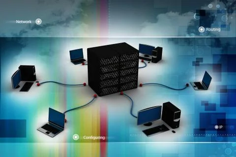 Computer networking 스톡 일러스트