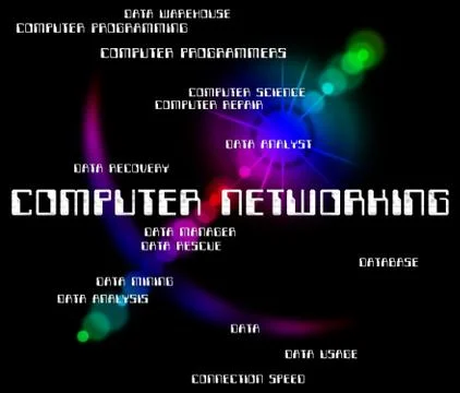 Computer Networking Represents Global Communications And Computing Stock Illustration