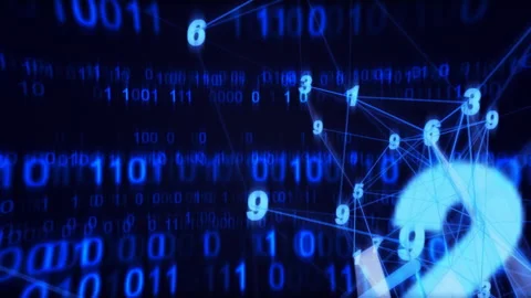 Computer networking virtual reality, corporate database digital security system Stock Footage 201341395