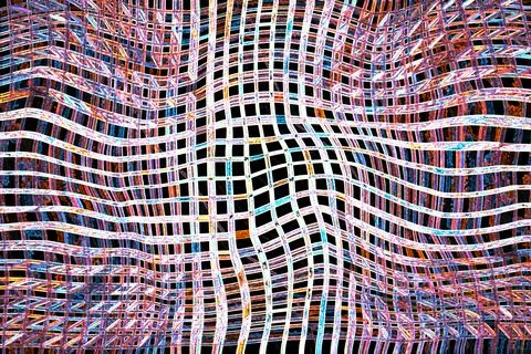 Computer networks and technologies. Cybersecurity. Blockchain. Futuristic bac Illustrazione stock