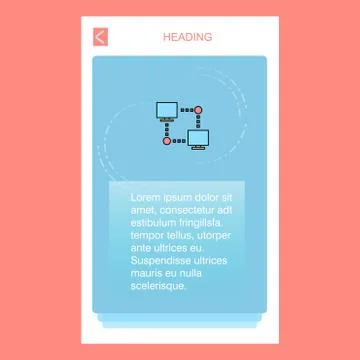 Computer networks mobile vertical banner design design. Vector Stock Illustration
