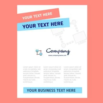 Computer networks Title Page Design for Company profile ,annual report, prese Stock Illustration
