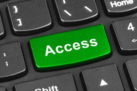 Computer notebook keyboard with access key Stock-Fotos