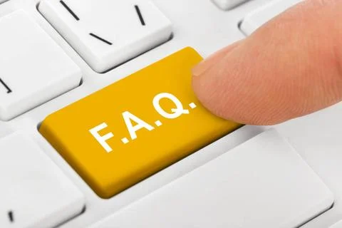 Computer notebook keyboard with FAQ key Computer notebook keyboard with FA... 스톡 사진