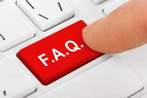 Computer notebook keyboard with FAQ key Computer notebook keyboard with FA... 스톡 사진