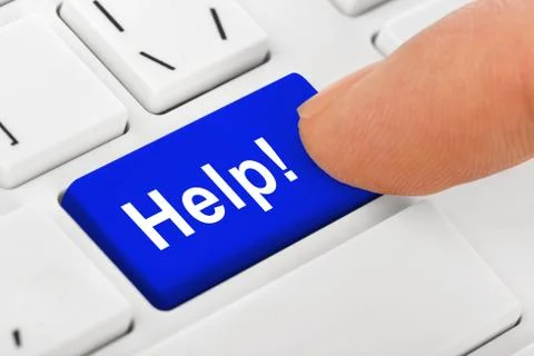 Computer notebook keyboard with Help key Stock Photos