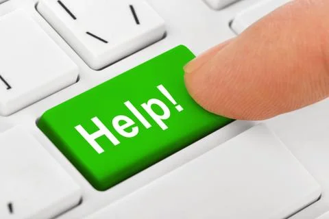 Computer notebook keyboard with Help key Stock Photos