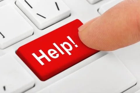 Computer notebook keyboard with Help key Stock Photos