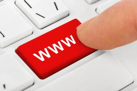 Computer notebook keyboard with Internet key Stock-Fotos