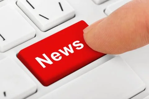 Computer notebook keyboard with News key Stock Photos