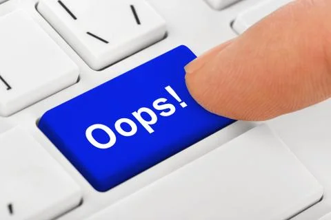 Computer notebook keyboard with Oops key Stock Photos