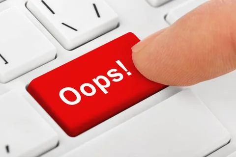 Computer notebook keyboard with Oops key Computer notebook keyboard with O... Stock Photos