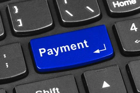 Computer notebook keyboard with Payment key Stock Photos